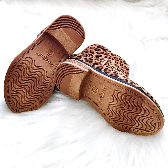 🧡10/$45🧡NEW Leopard Cat & Jack Faux Suede Girl’s Zipper Boots - Picture 5 of 6